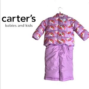 NWT Baby Girls' Rainbows & Unicorns Snowsuit